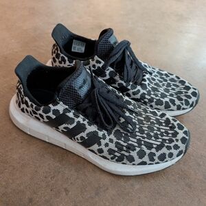 Leopard Print Sneakers with Black Accents